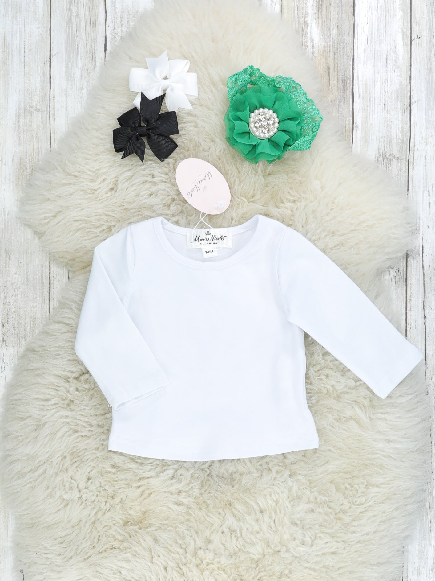 Black Polka Dot Gingerbread Romper W/ White Shirt - Marie Nicole Clothing