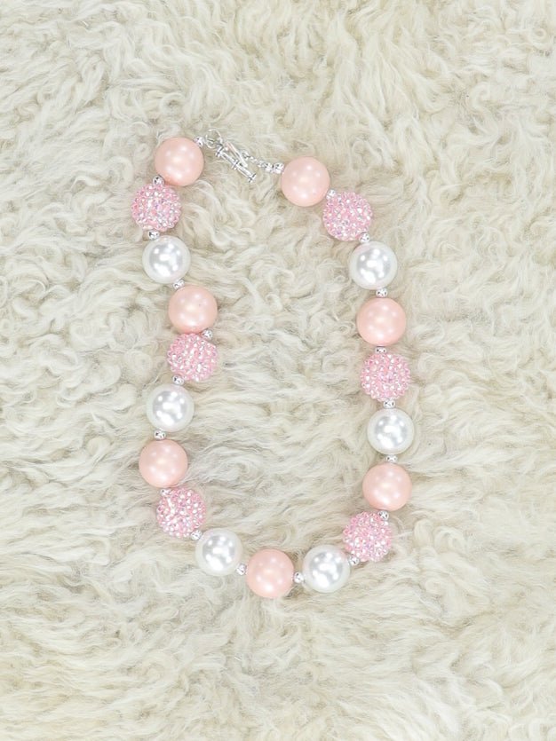 Peach Pearl Bubblegum Necklace - Marie Nicole Clothing