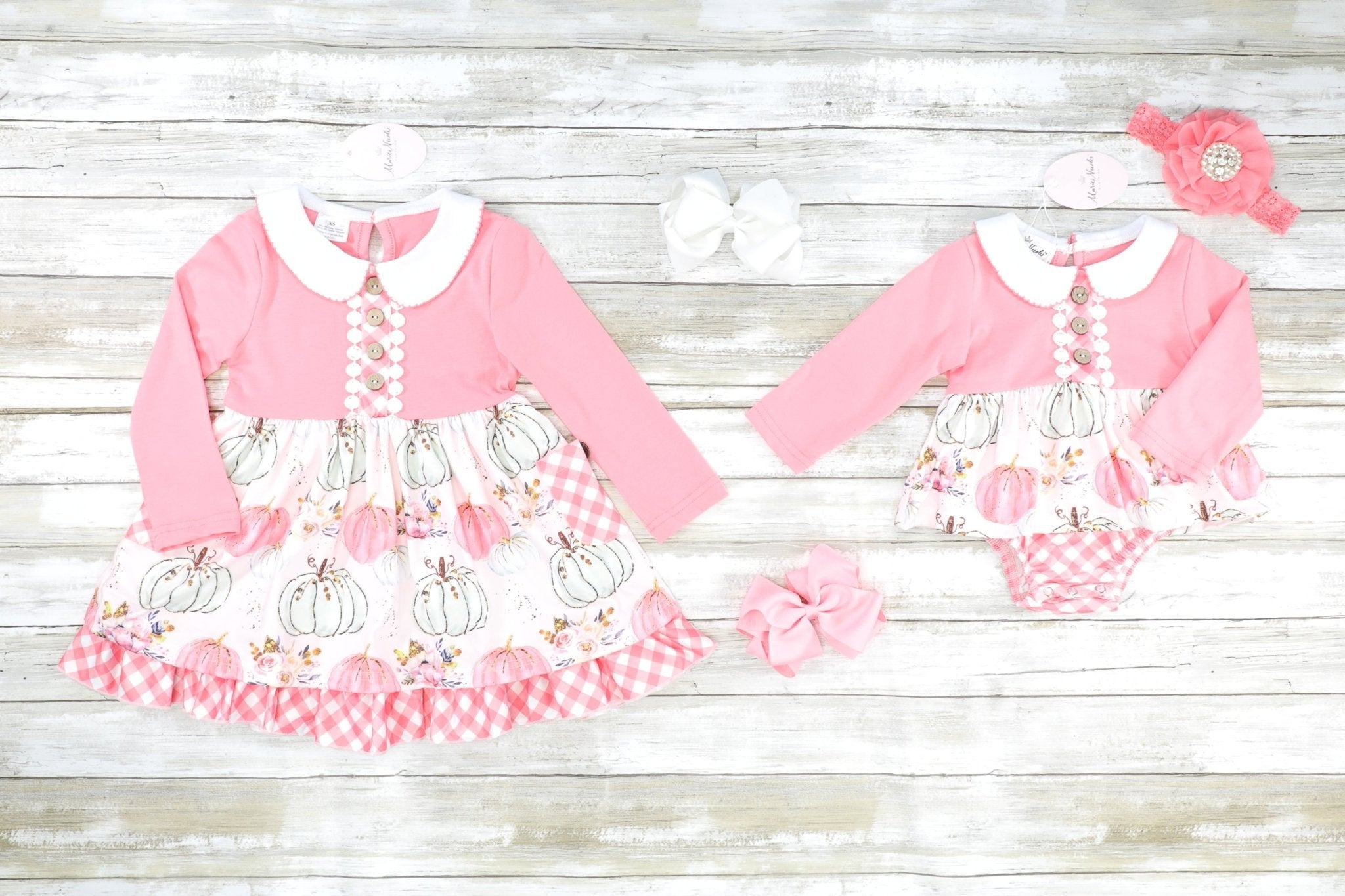 Pink Pumpkin Vintage Dress - Marie Nicole Clothing