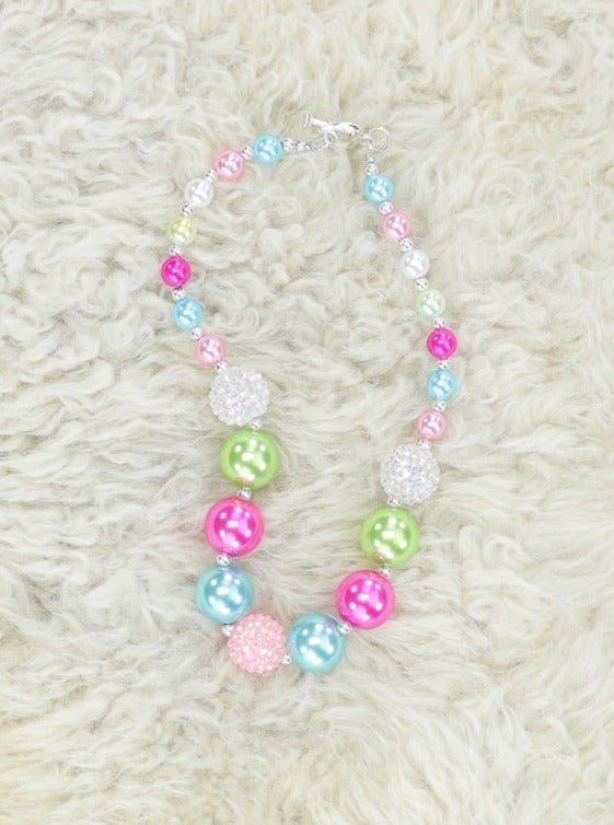 Magenta & Lime Bubblegum Necklace - Marie Nicole Clothing