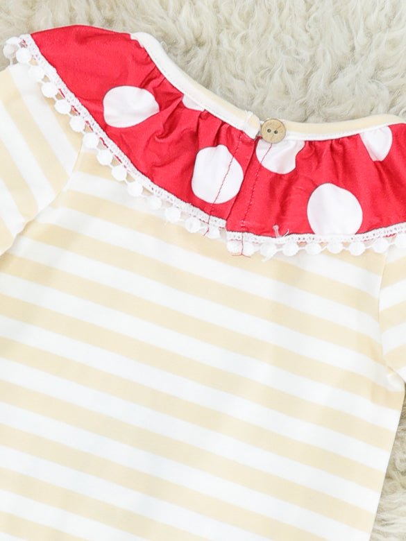 Reindeer Tractor Ruffle Romper - Marie Nicole Clothing
