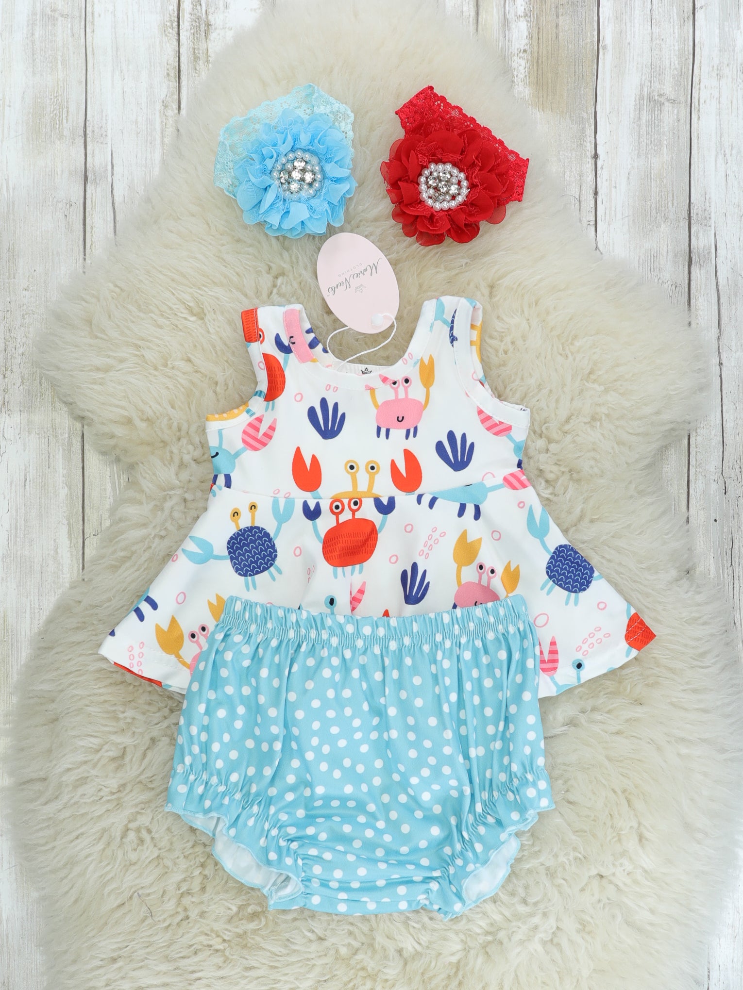 Crabby Tank & Bloomers Outfit - Marie Nicole Clothing