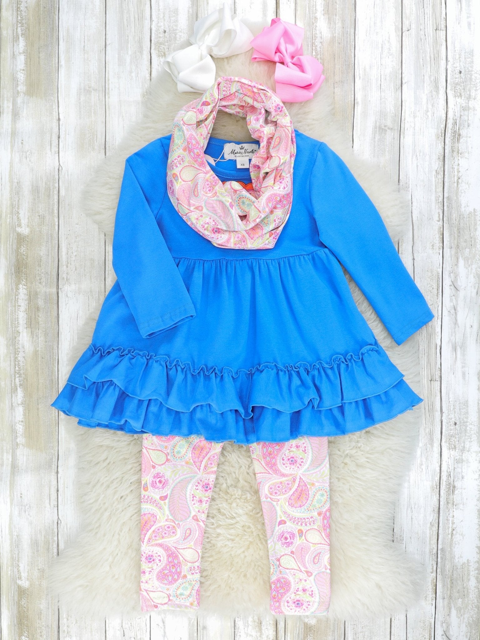 Blue & Pink Paisley Turkey 3 - Piece Set - Marie Nicole Clothing