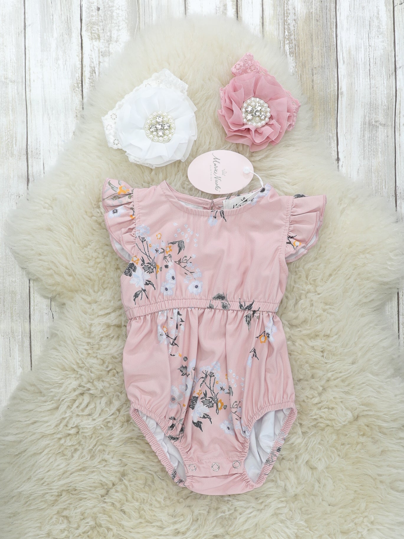 Mom & Me Pink Floral Dress & Romper - Marie Nicole Clothing