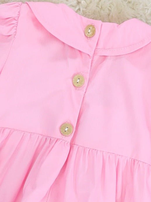 Pink Nutcracker Smocked Vintage Romper - Marie Nicole Clothing