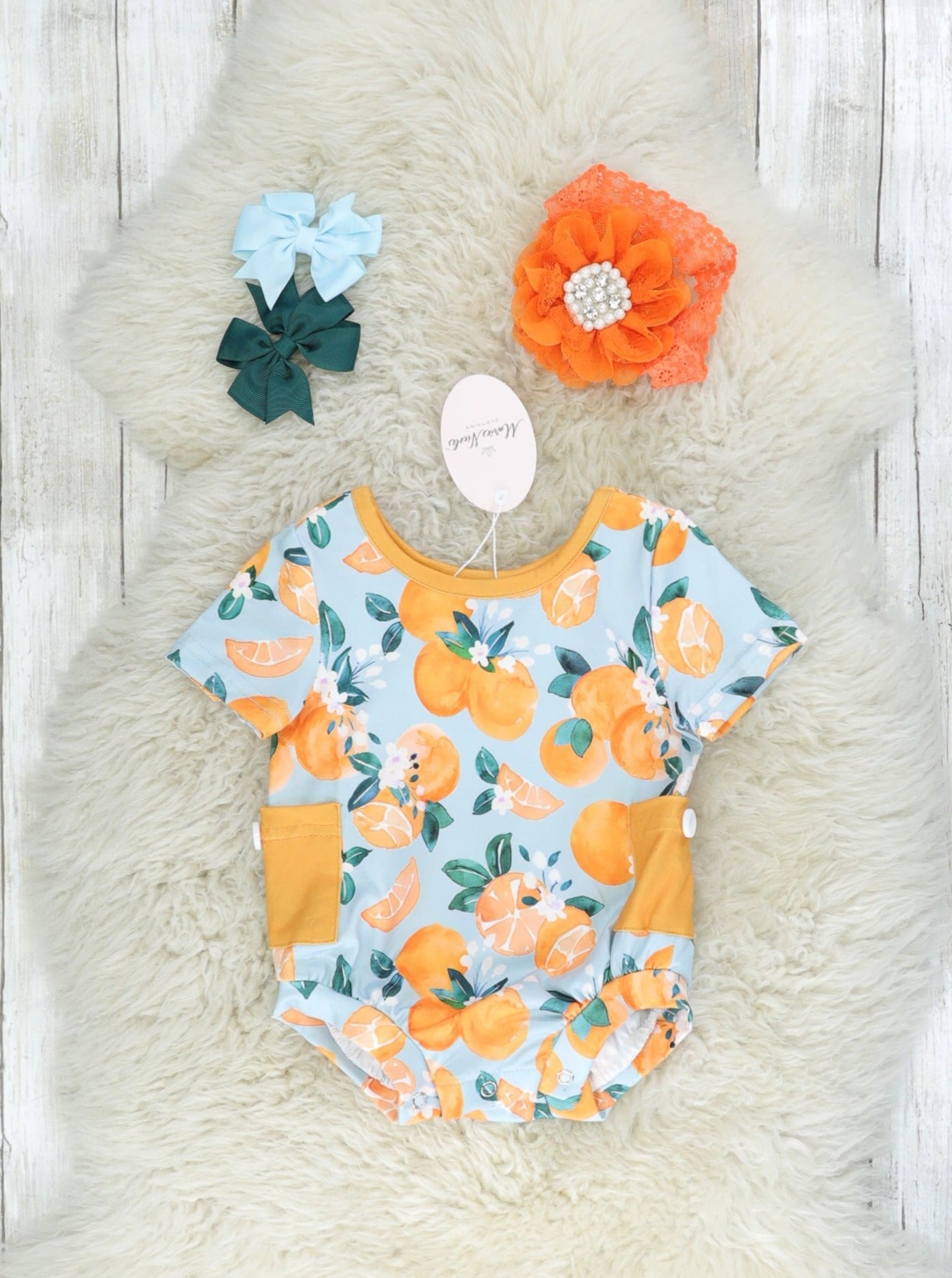 Clementine Pocket Bubble Romper - Marie Nicole Clothing