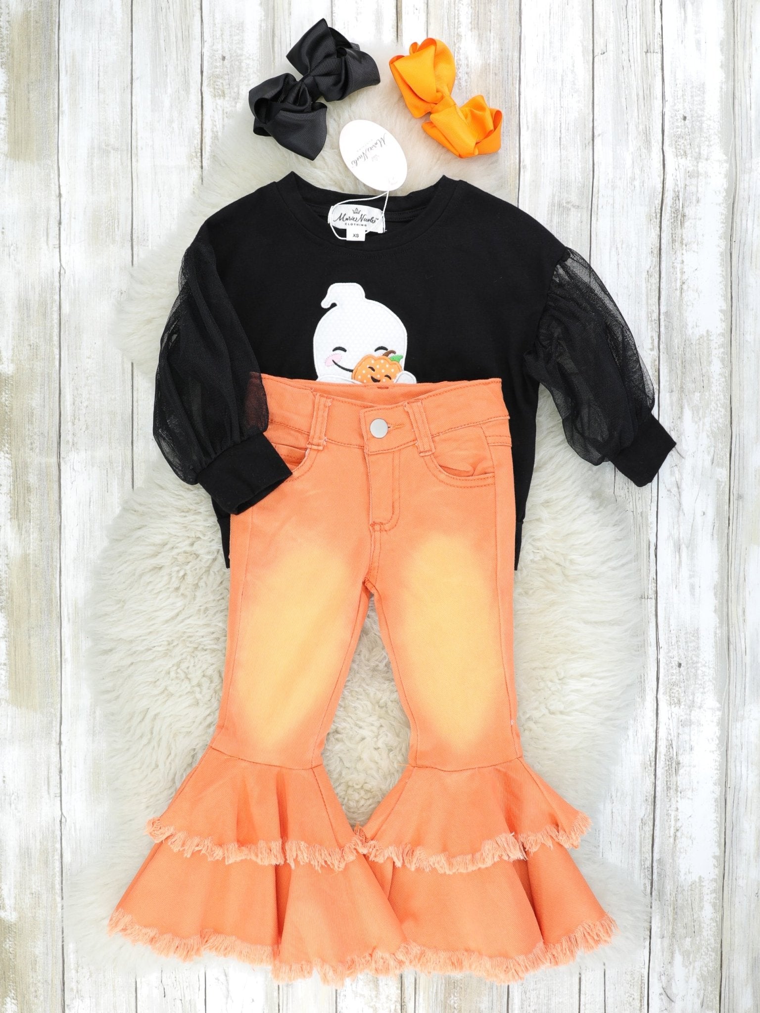 Cuddle Ghost Bell Bottom Outfit - Marie Nicole Clothing