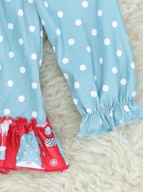 Polka Dot Gnome Ruffle Outfit - Marie Nicole Clothing
