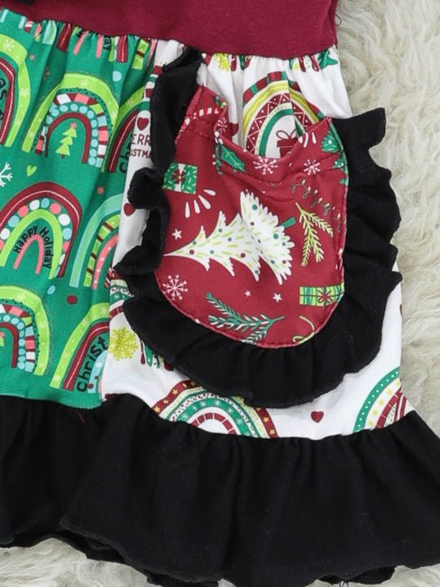 Pocket Flara Bells Outfit - Rainbow Christmas - Marie Nicole Clothing
