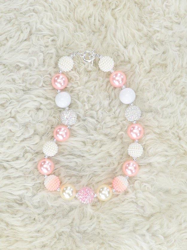 Pink & White Bubblegum Necklace - Marie Nicole Clothing