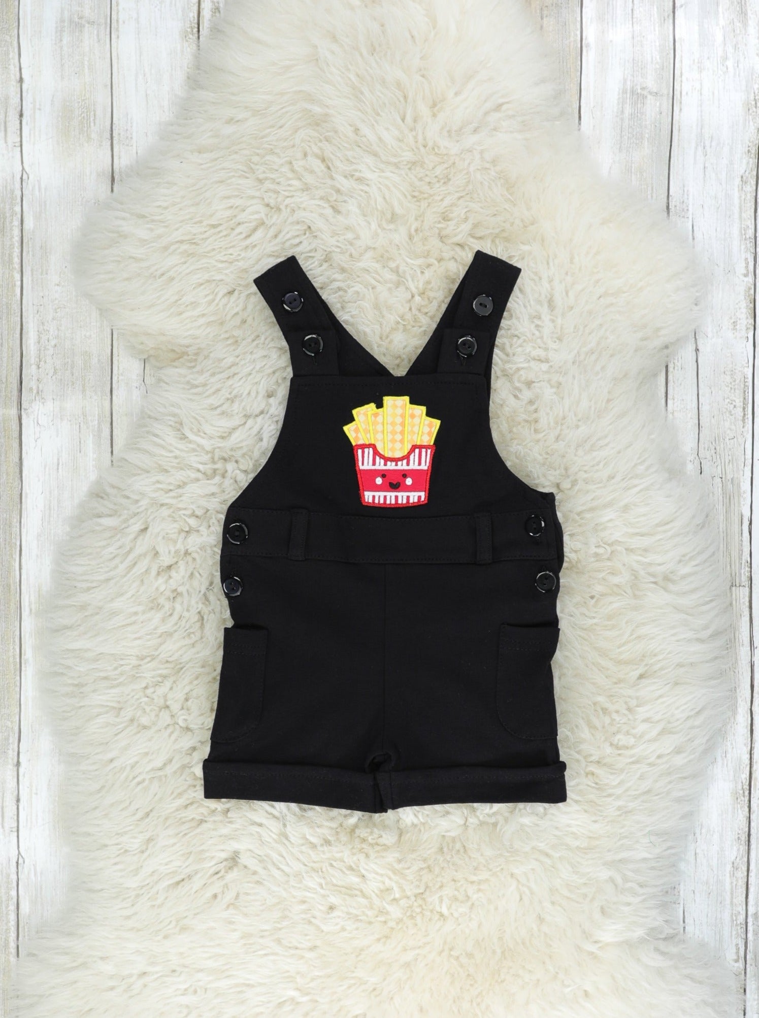 Red Striped French Fry Overall Set - Marie Nicole Clothing