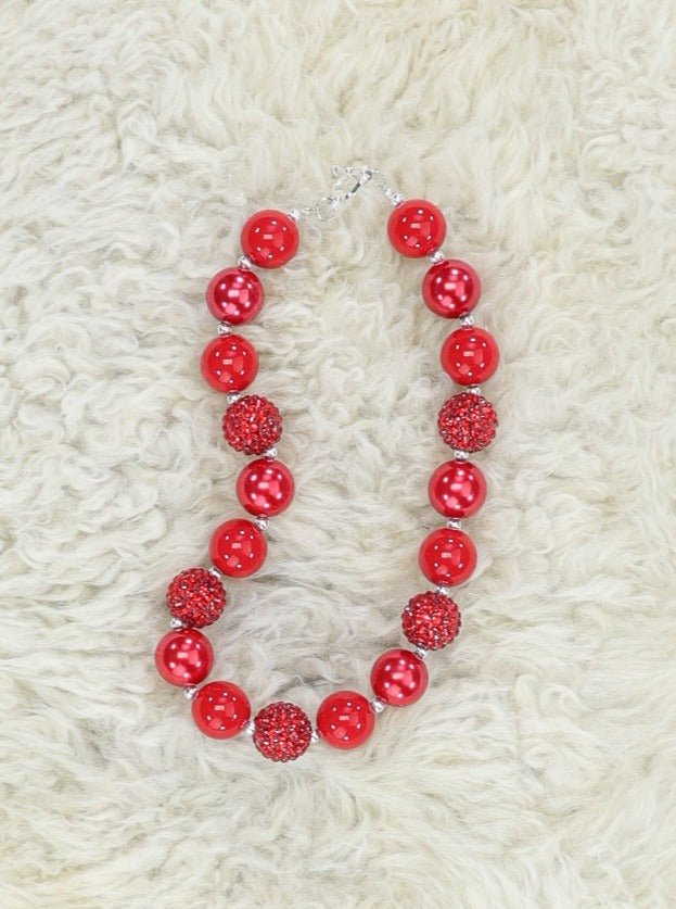 Red Bubblegum Necklace - Marie Nicole Clothing