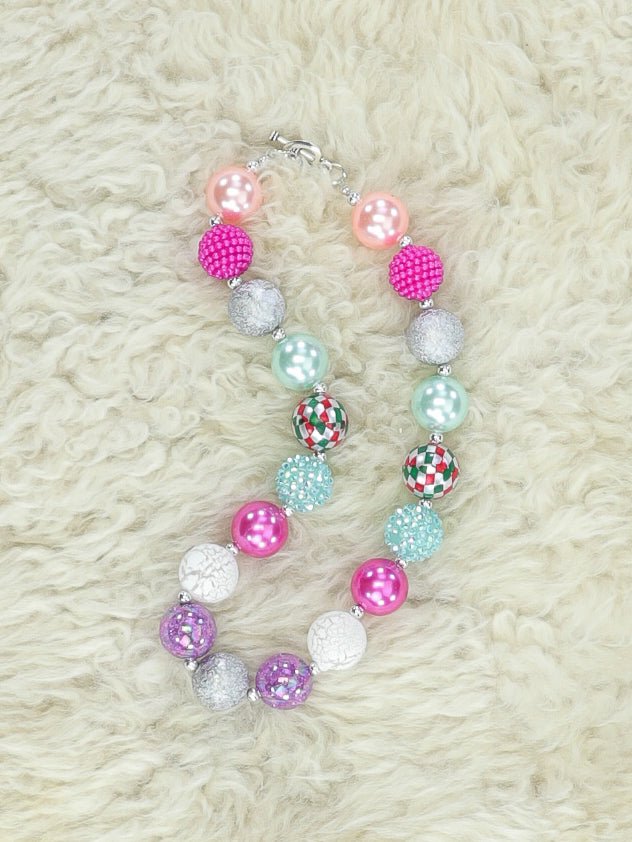 Purple Crackled Bubblegum Necklace - Marie Nicole Clothing