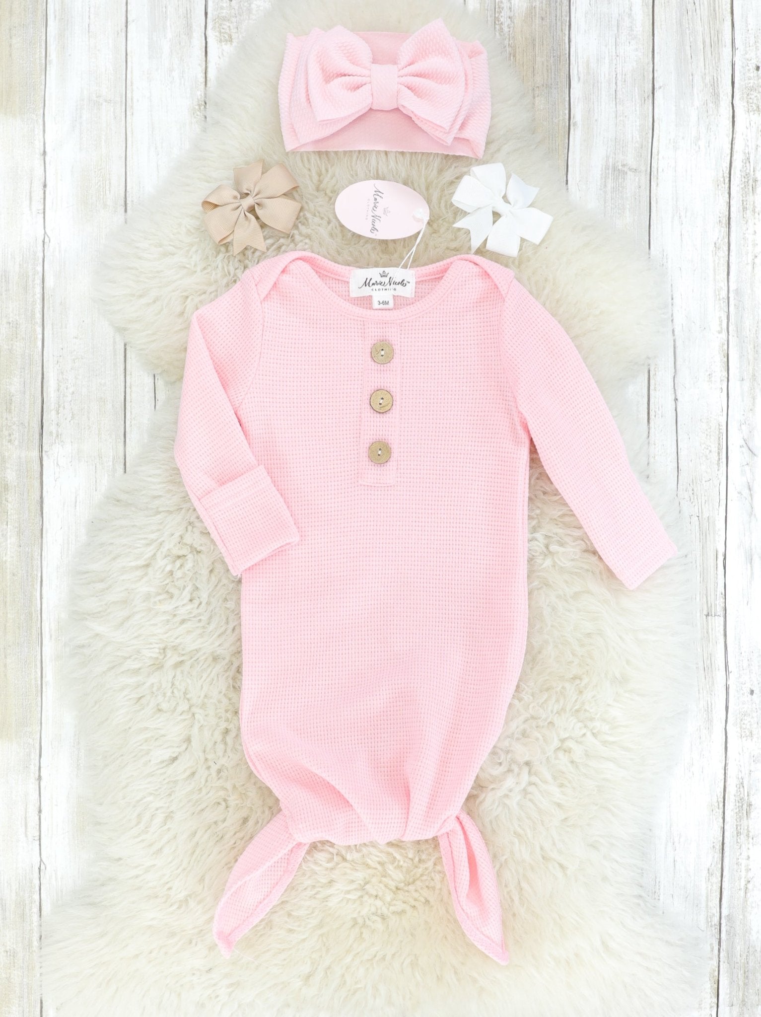 Knot Gown - Blush - Marie Nicole Clothing