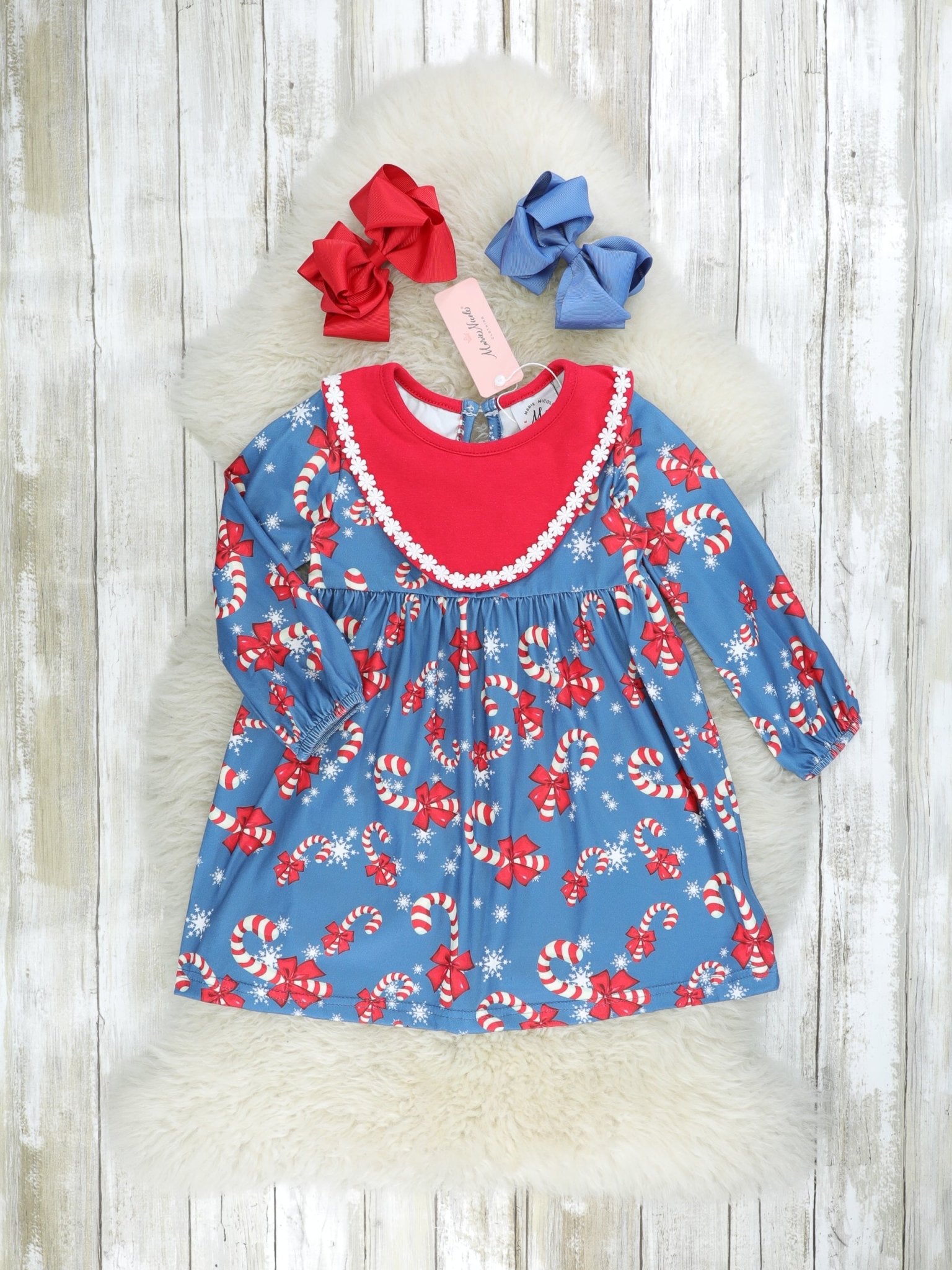 Candycane Vintage Dress - Marie Nicole Clothing