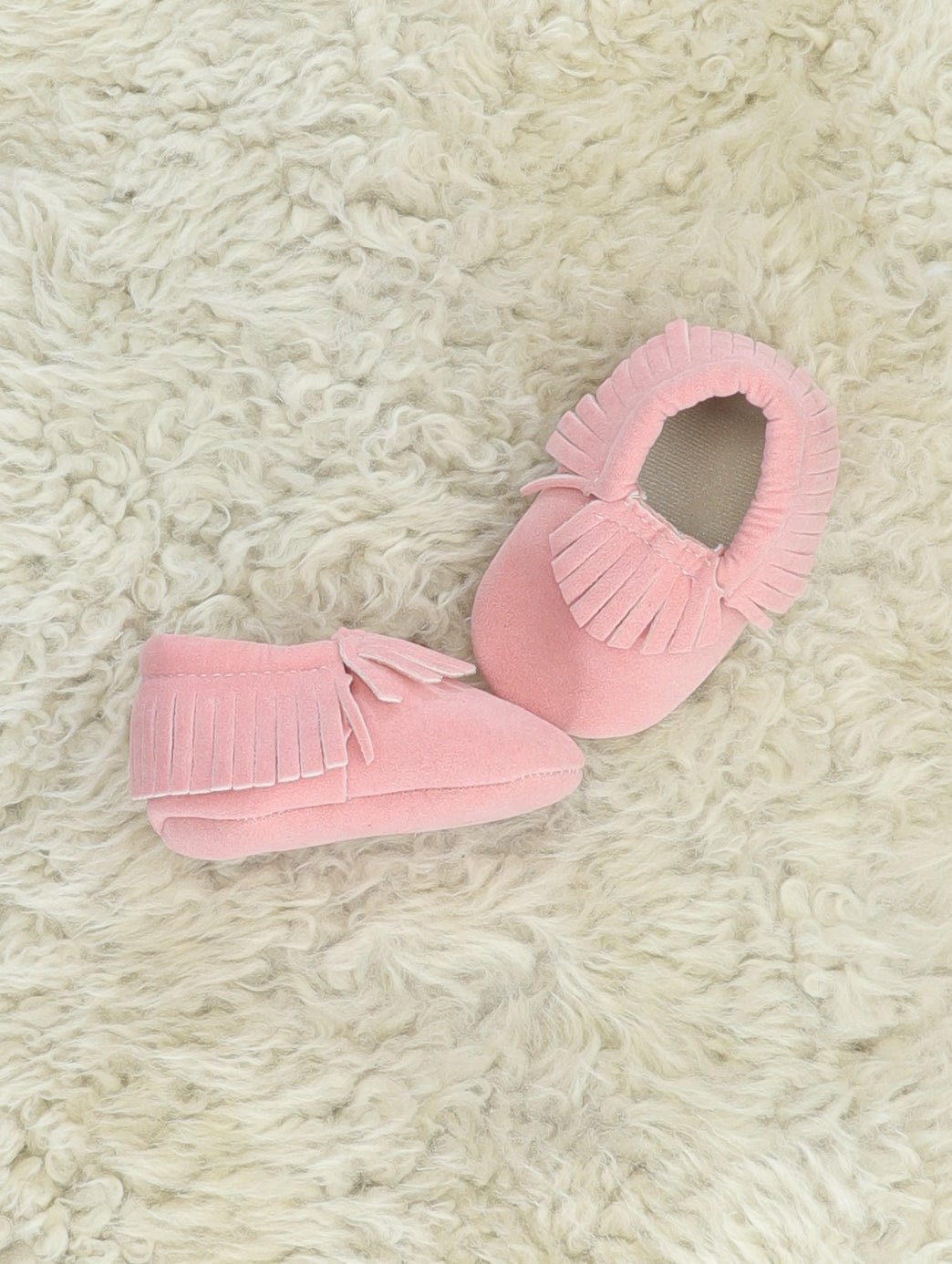 Pink Fringe Moccasin - Marie Nicole Clothing