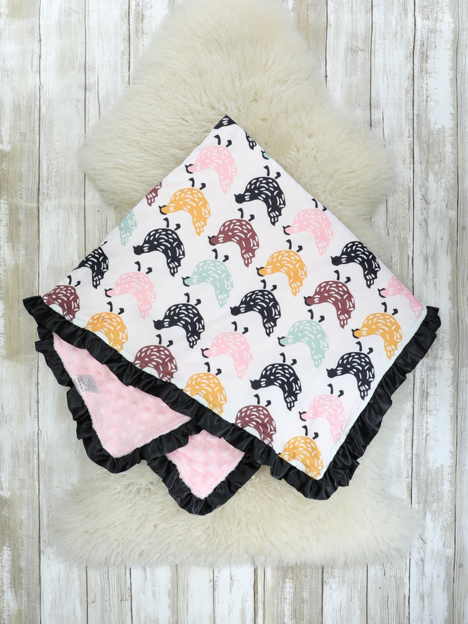 Chicken Ruffle Minky Blanket - Marie Nicole Clothing