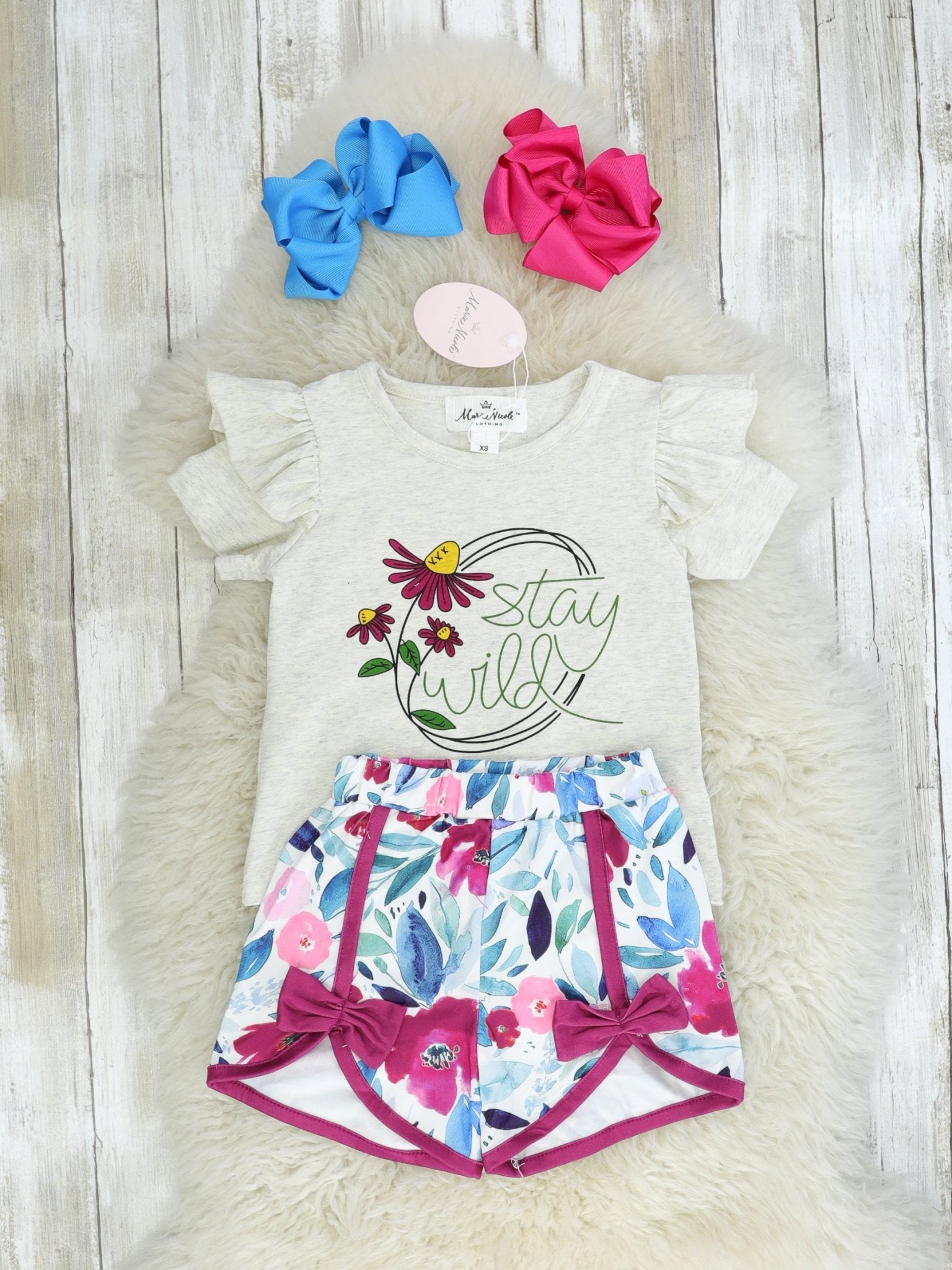"Stay Wild" Floral Outfit - Marie Nicole Clothing
