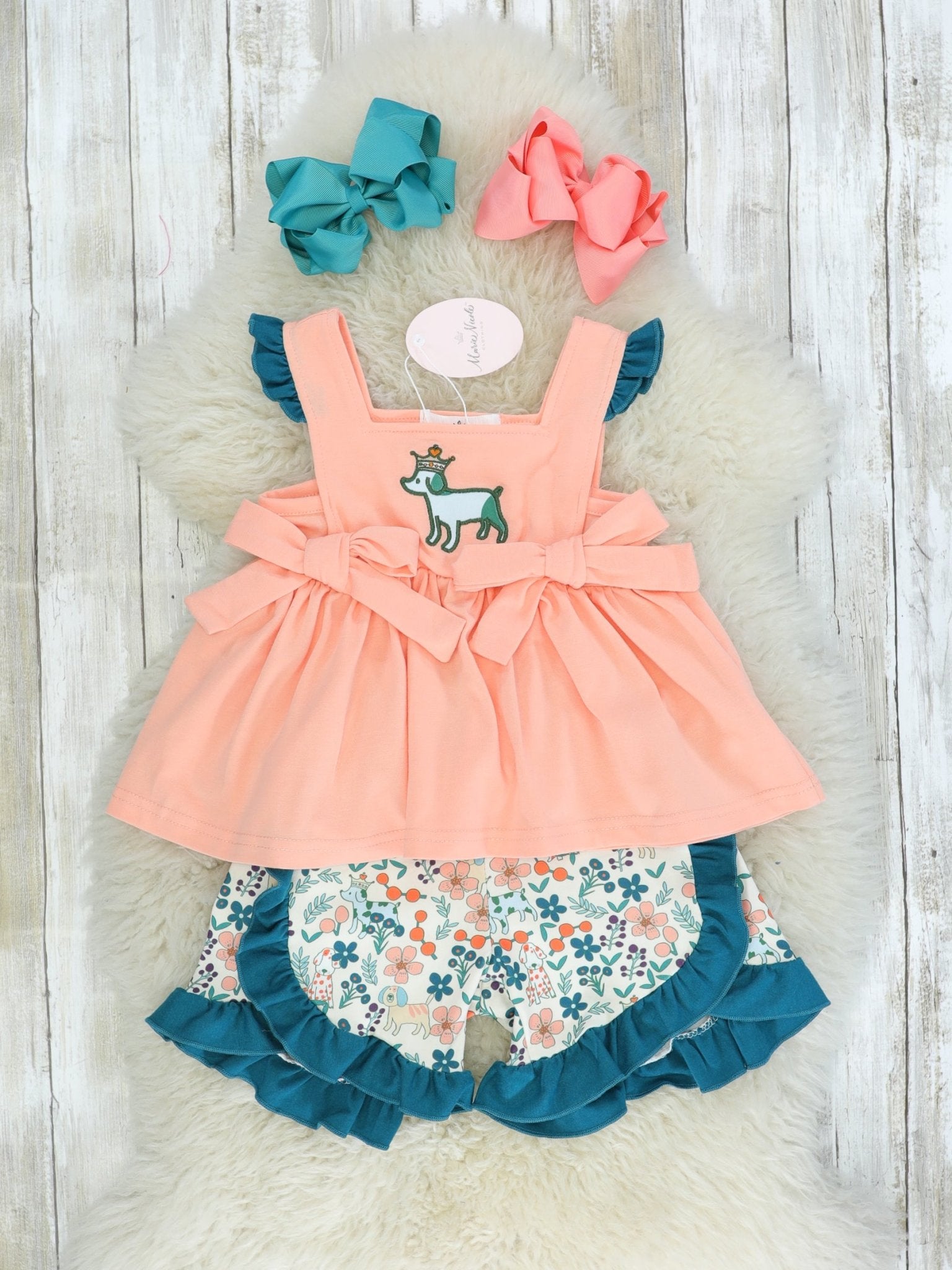 MNC Royal Pups - Eloise Ruffle Outfit™ - Marie Nicole Clothing