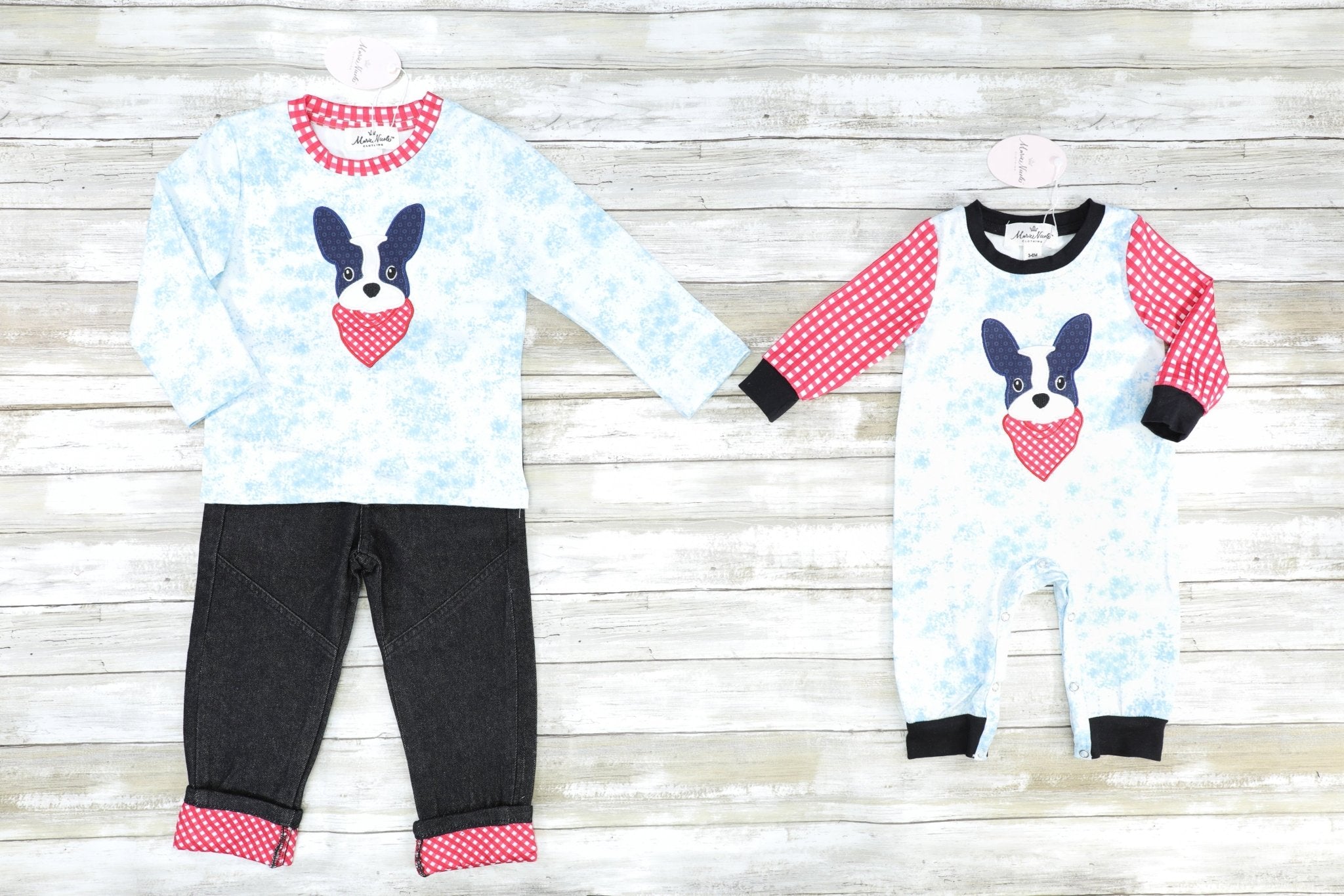 Bandana Dog Top & Bottoms Outfit - Marie Nicole Clothing