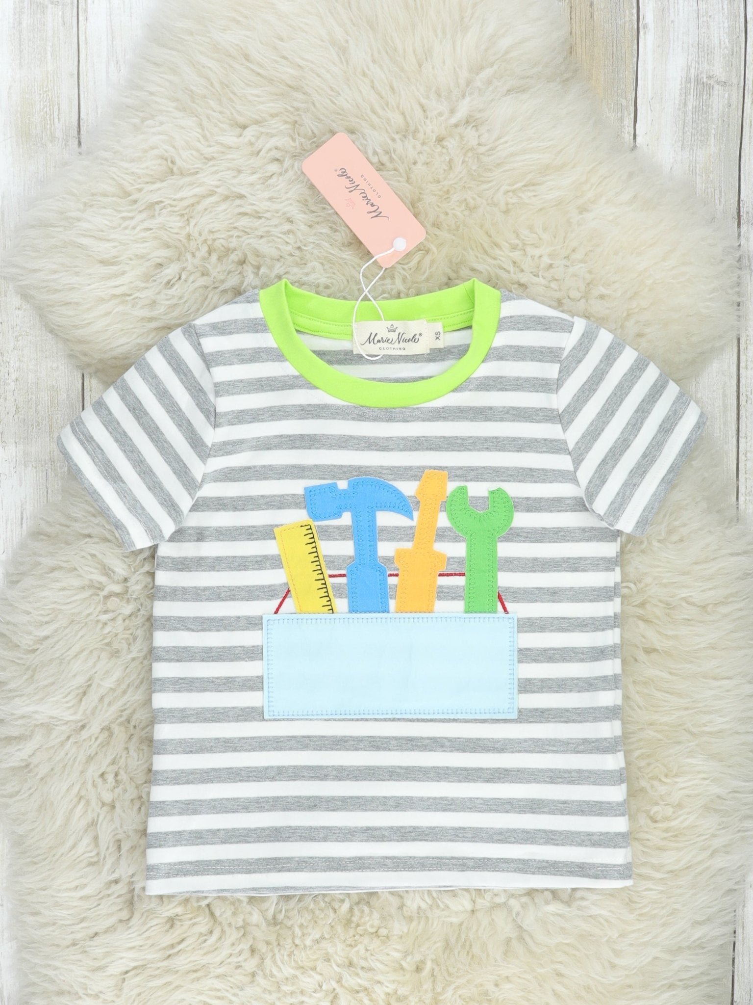 Striped Tool Box Shirt - Marie Nicole Clothing