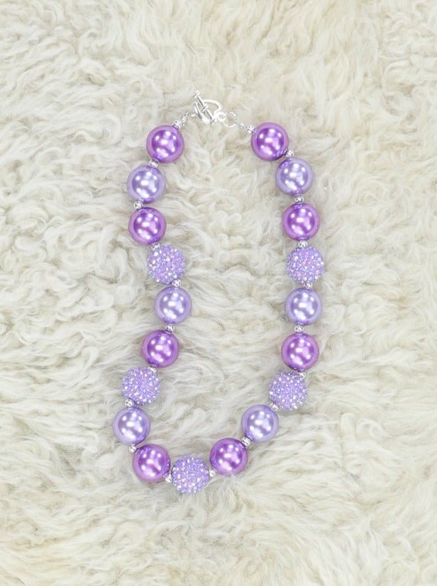 Deep Purple Bubblegum Necklace - Marie Nicole Clothing