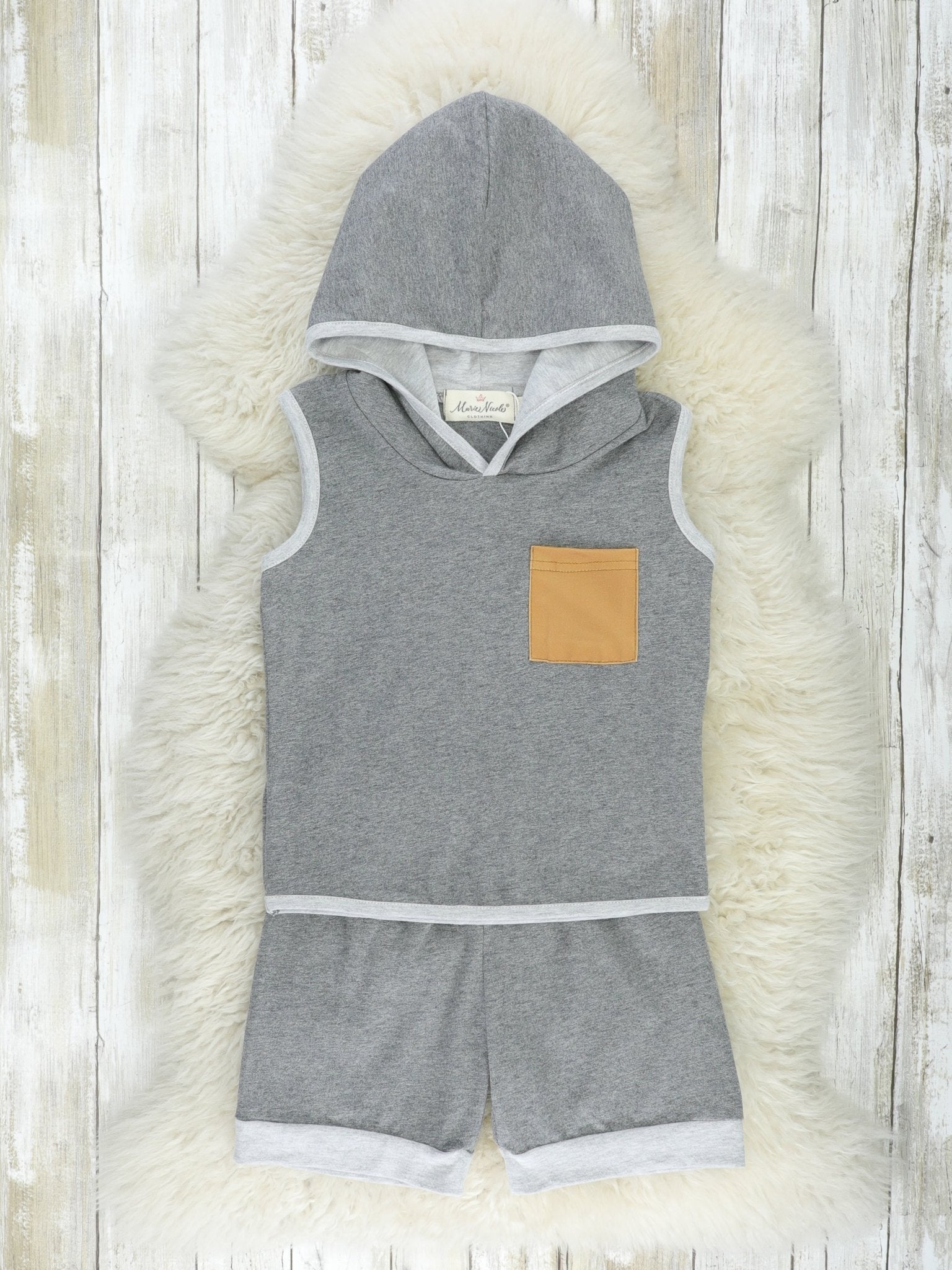 Heather Grey Hoodie Tank Outfit - Marie Nicole Clothing