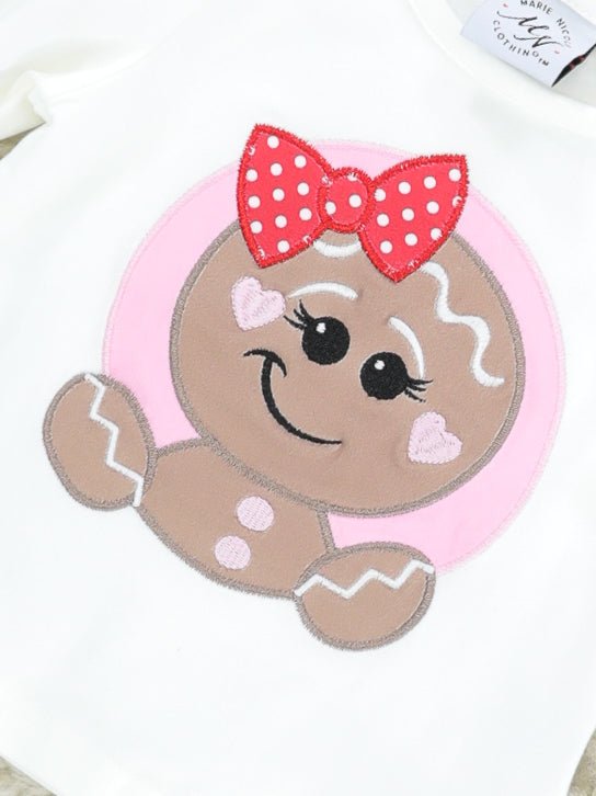 Pink Gingerbread Tulle Pom Pom Outfit - Marie Nicole Clothing