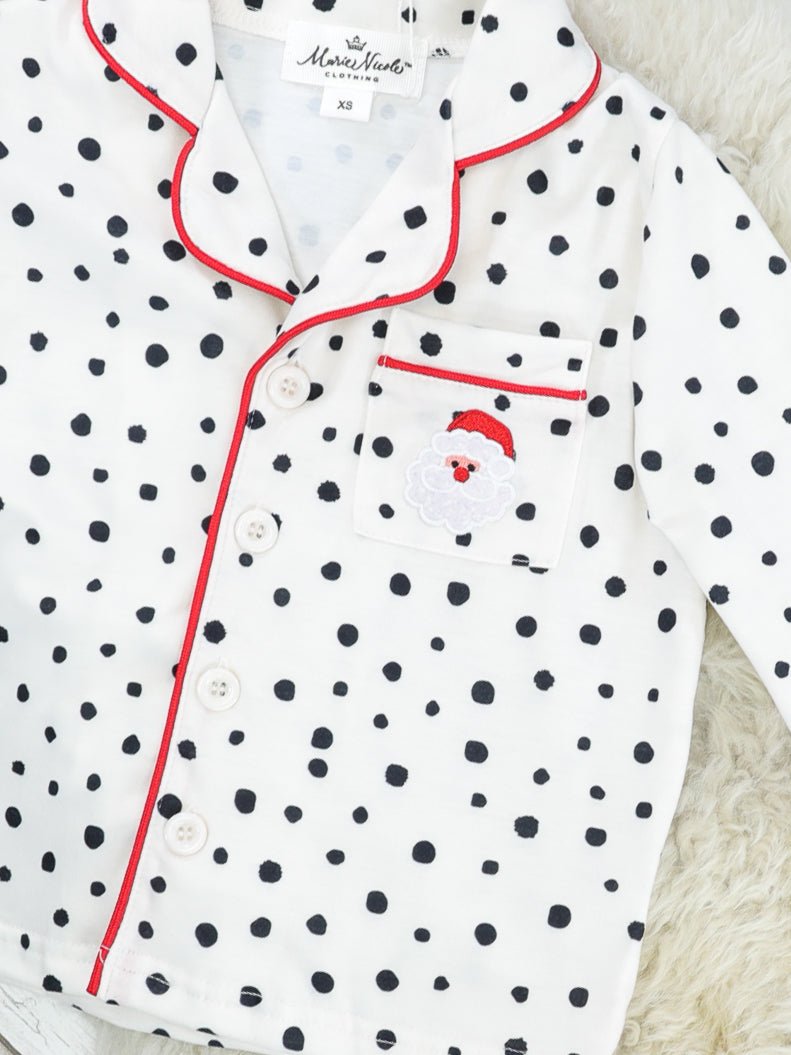 Dalmatian Santa Pocket Pajamas - Boys & Girls - Marie Nicole Clothing