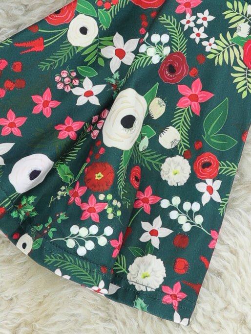 Mom & Me Hunter Green Poppy Bell Bottoms - Marie Nicole Clothing