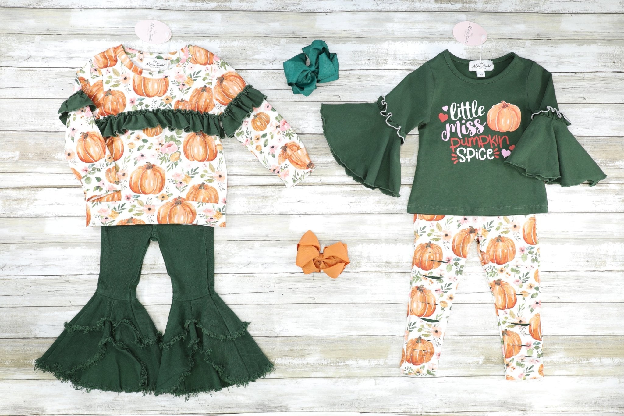 Little Miss Pumpkin Spice Outfit - Marie Nicole Clothing