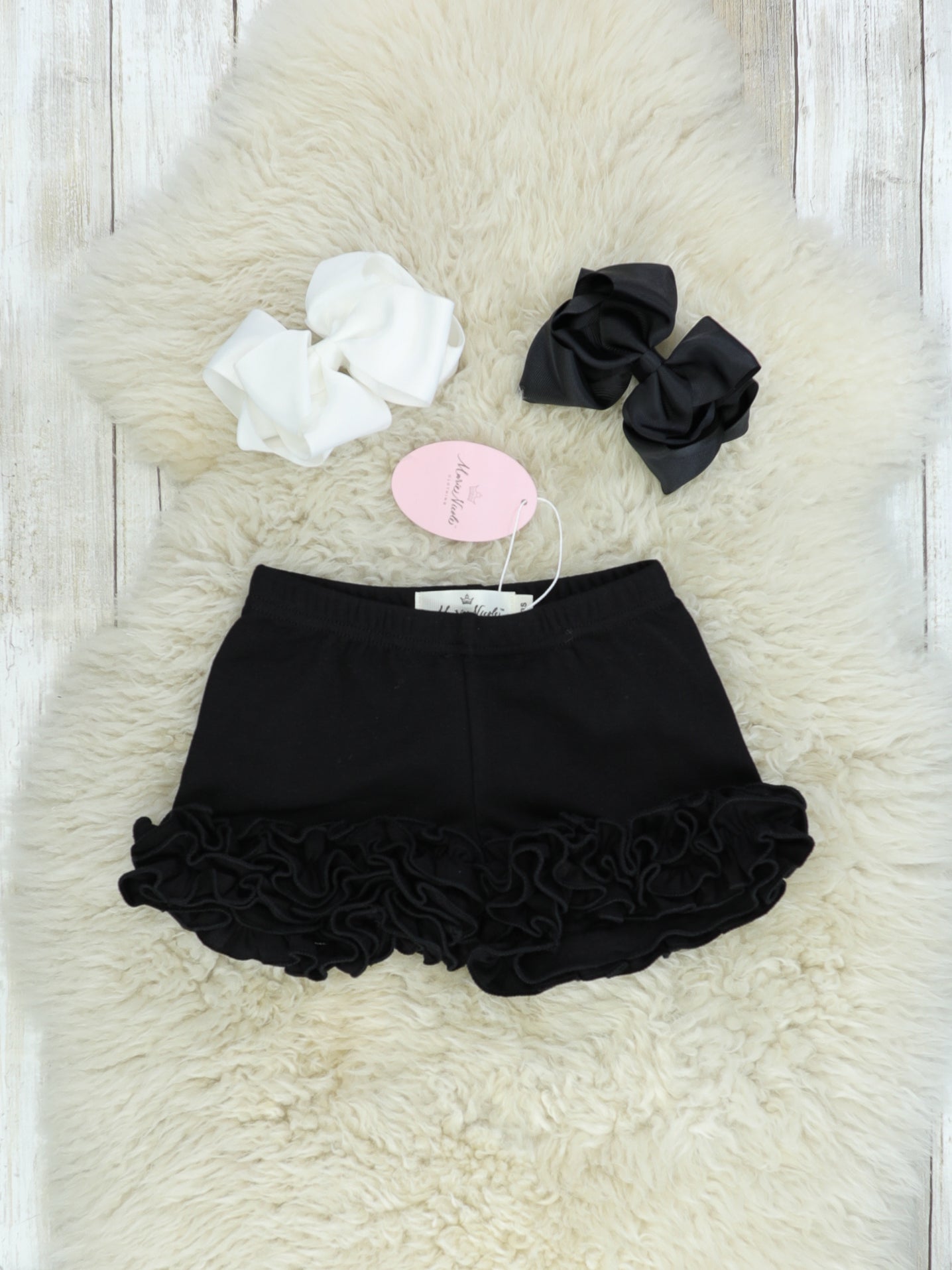 Cotton Icing Shorts - Black - Marie Nicole Clothing