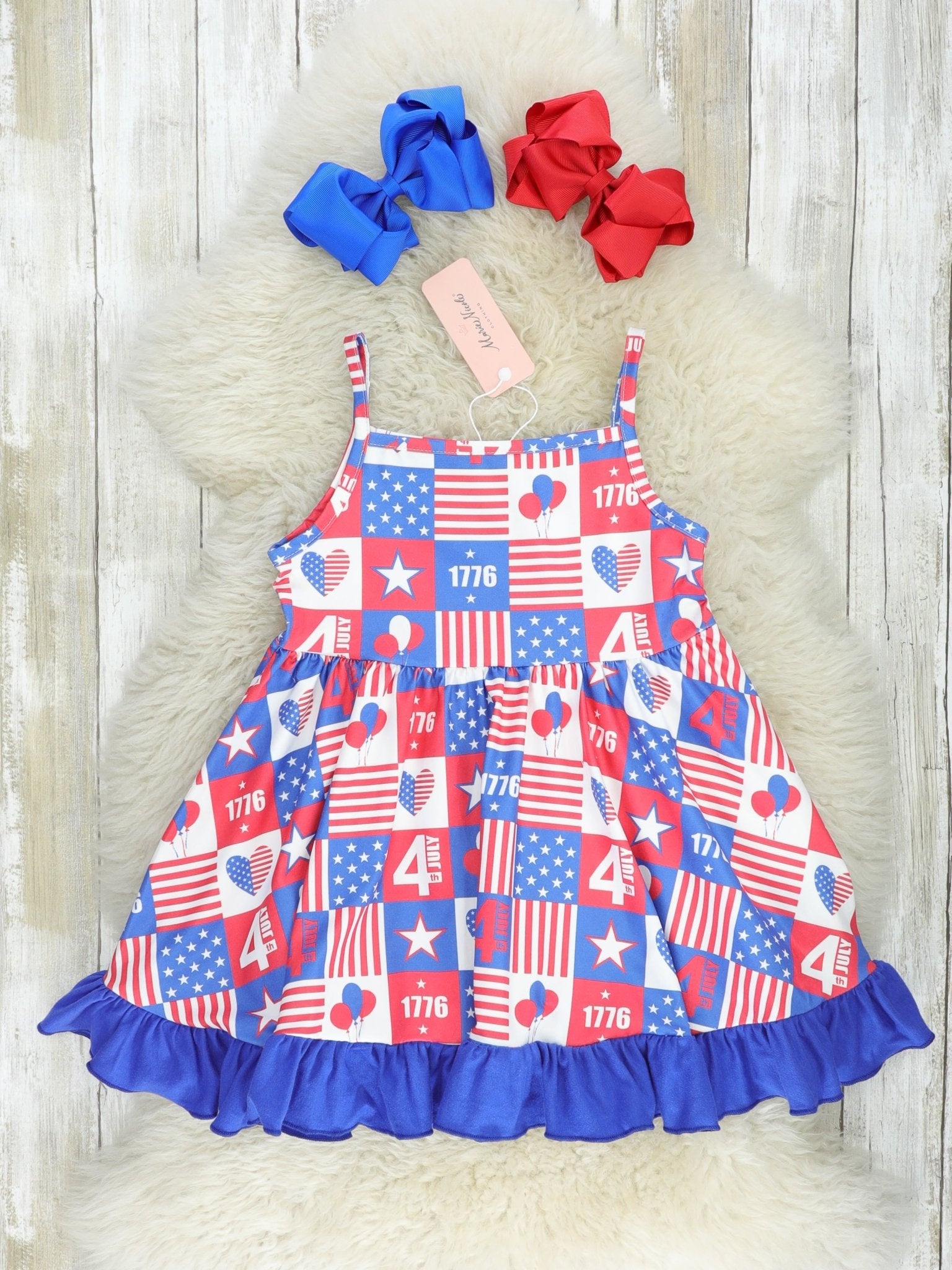 July 4th Ruffle Tank Dress - Marie Nicole Clothing