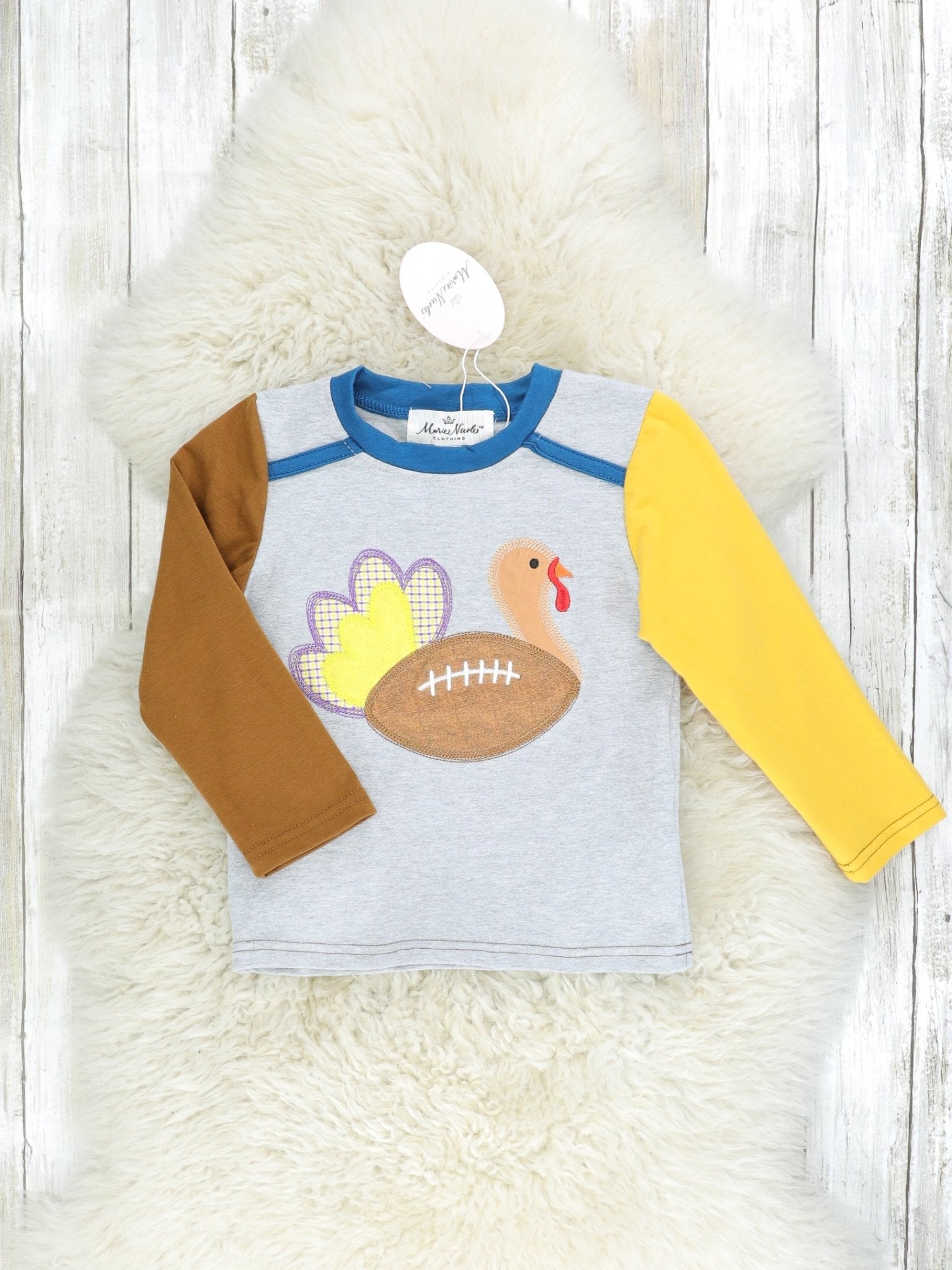 Turkey Football Long Sleeve Shirt - Marie Nicole Clothing