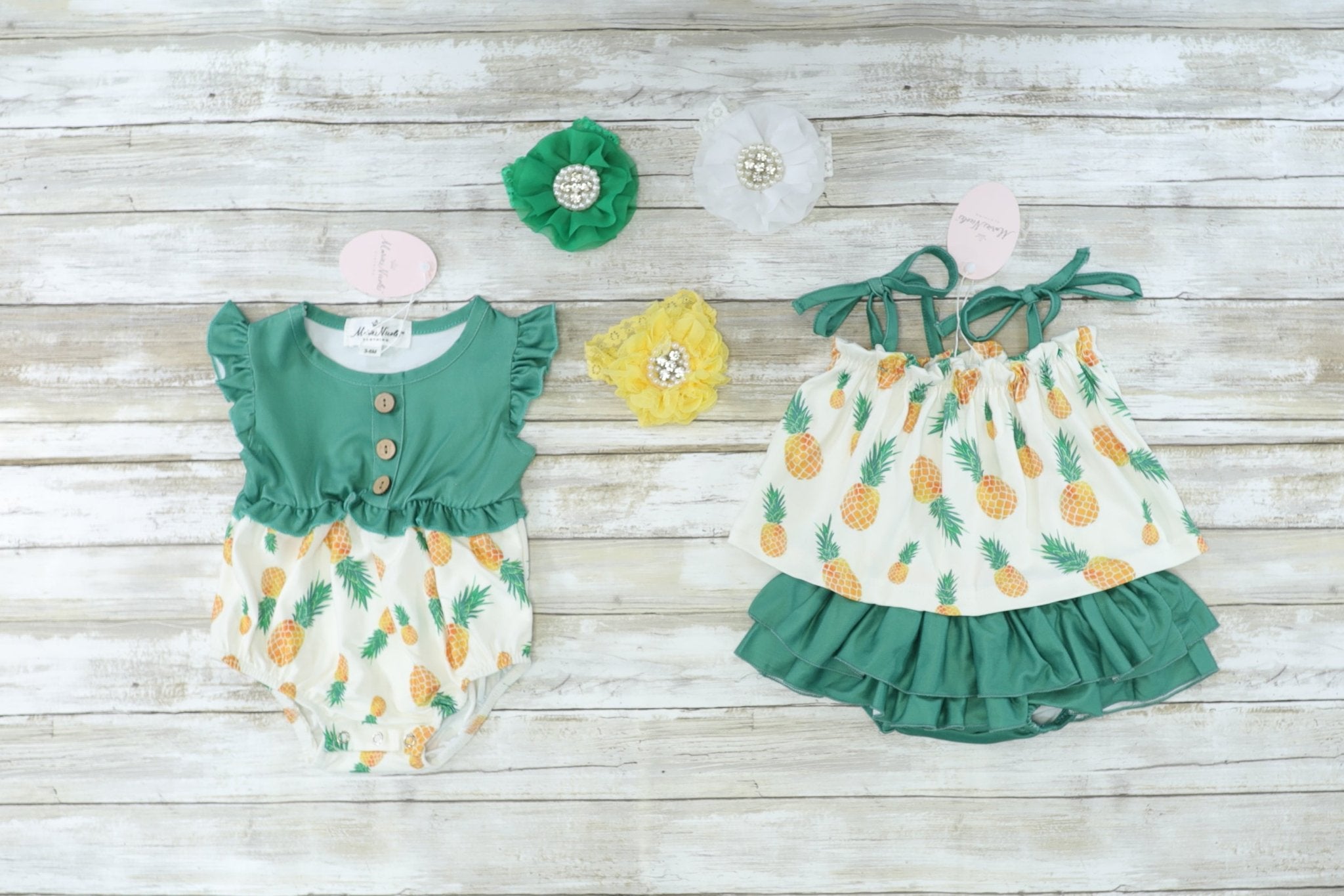 Pineapple Swing Top & Ruffle Bloomers Set - Marie Nicole Clothing