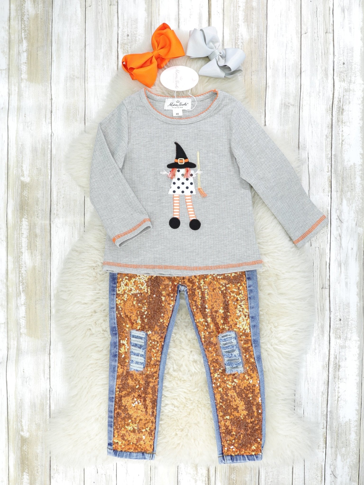 Witchy Sequin Denim Outfit - Marie Nicole Clothing