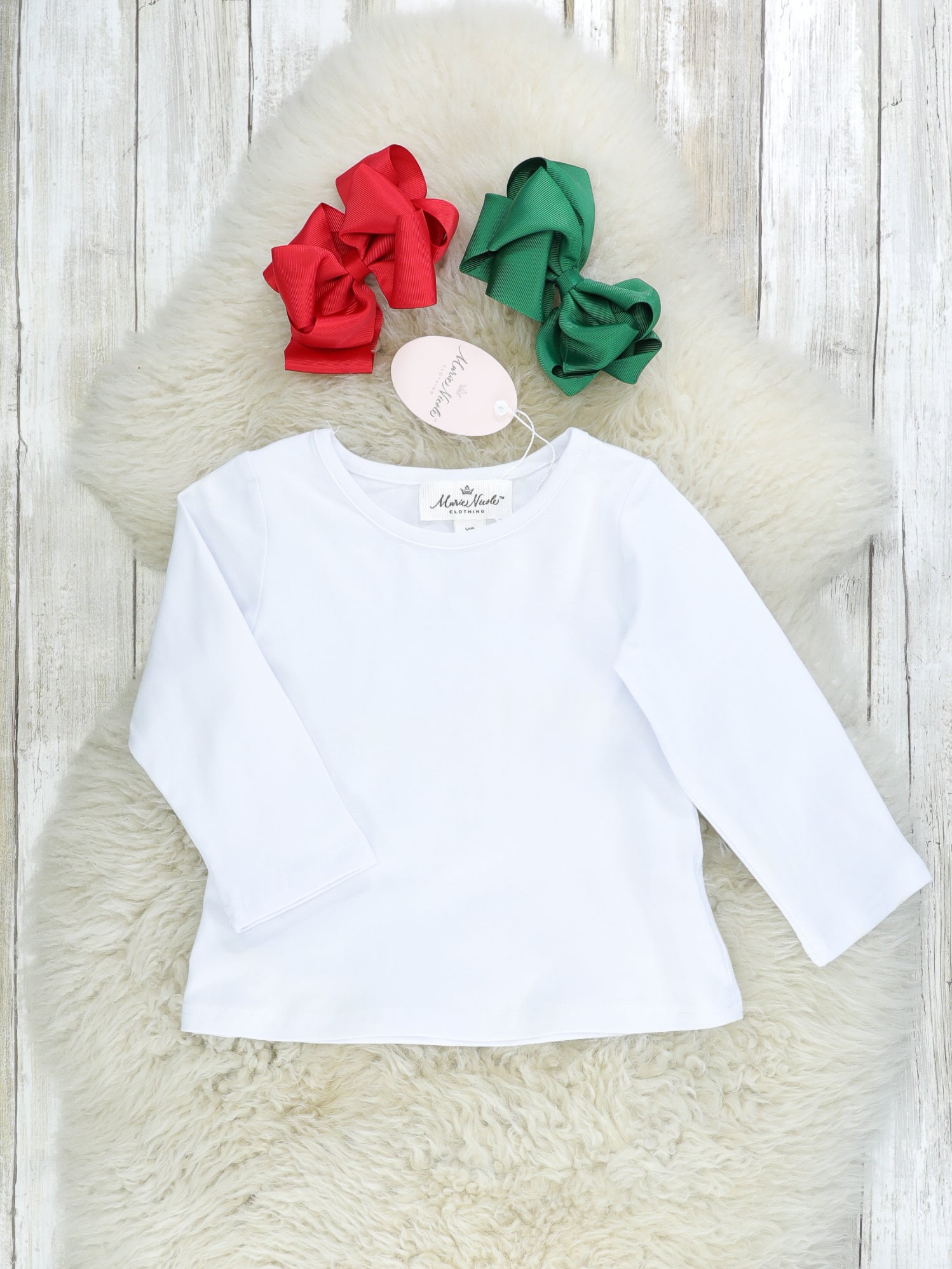 Plaid Snowman Ruffle Dress W/ White Top - Marie Nicole Clothing