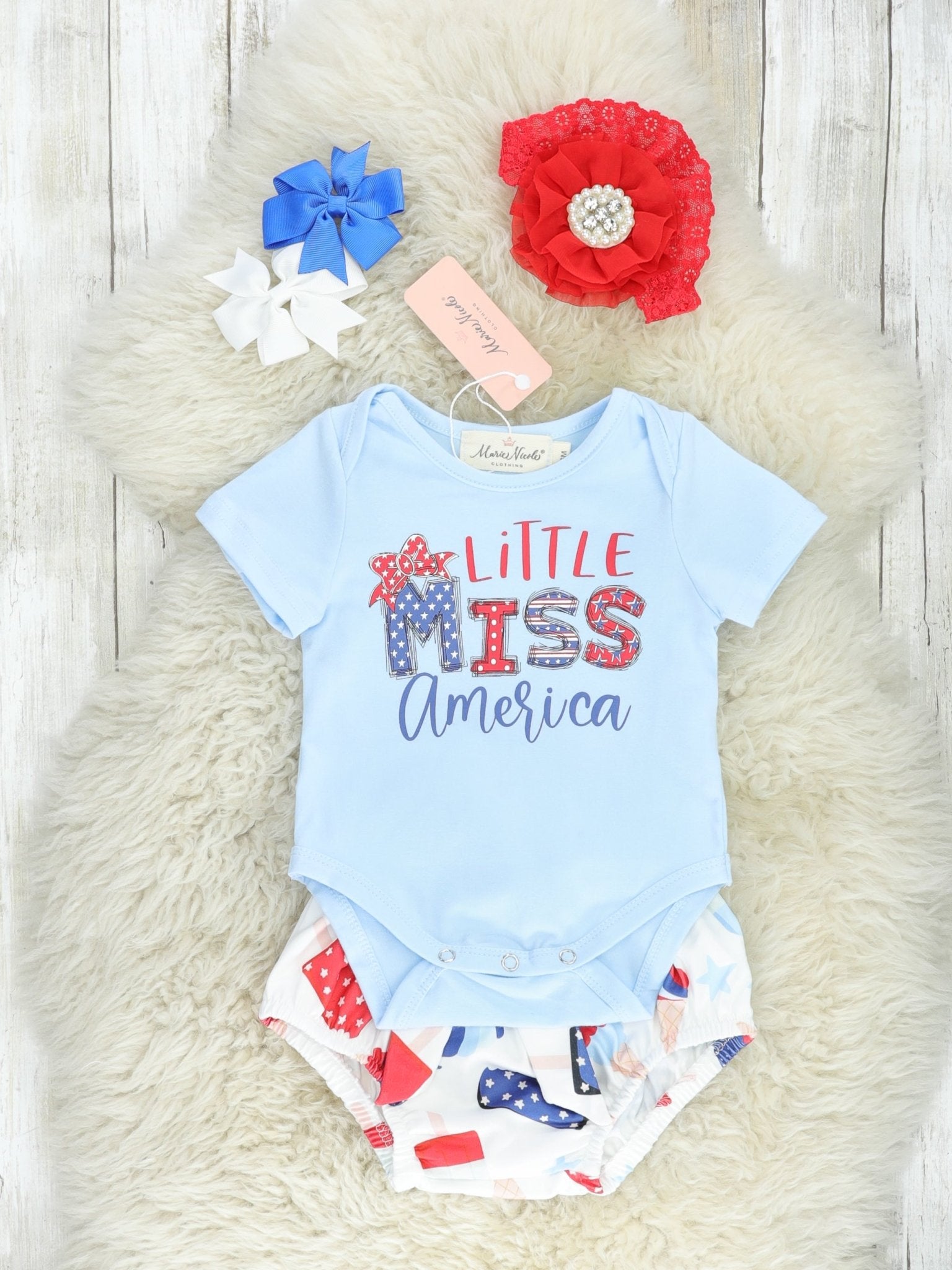 "Little Miss America" Popsicle Bloomers Outfit - Marie Nicole Clothing