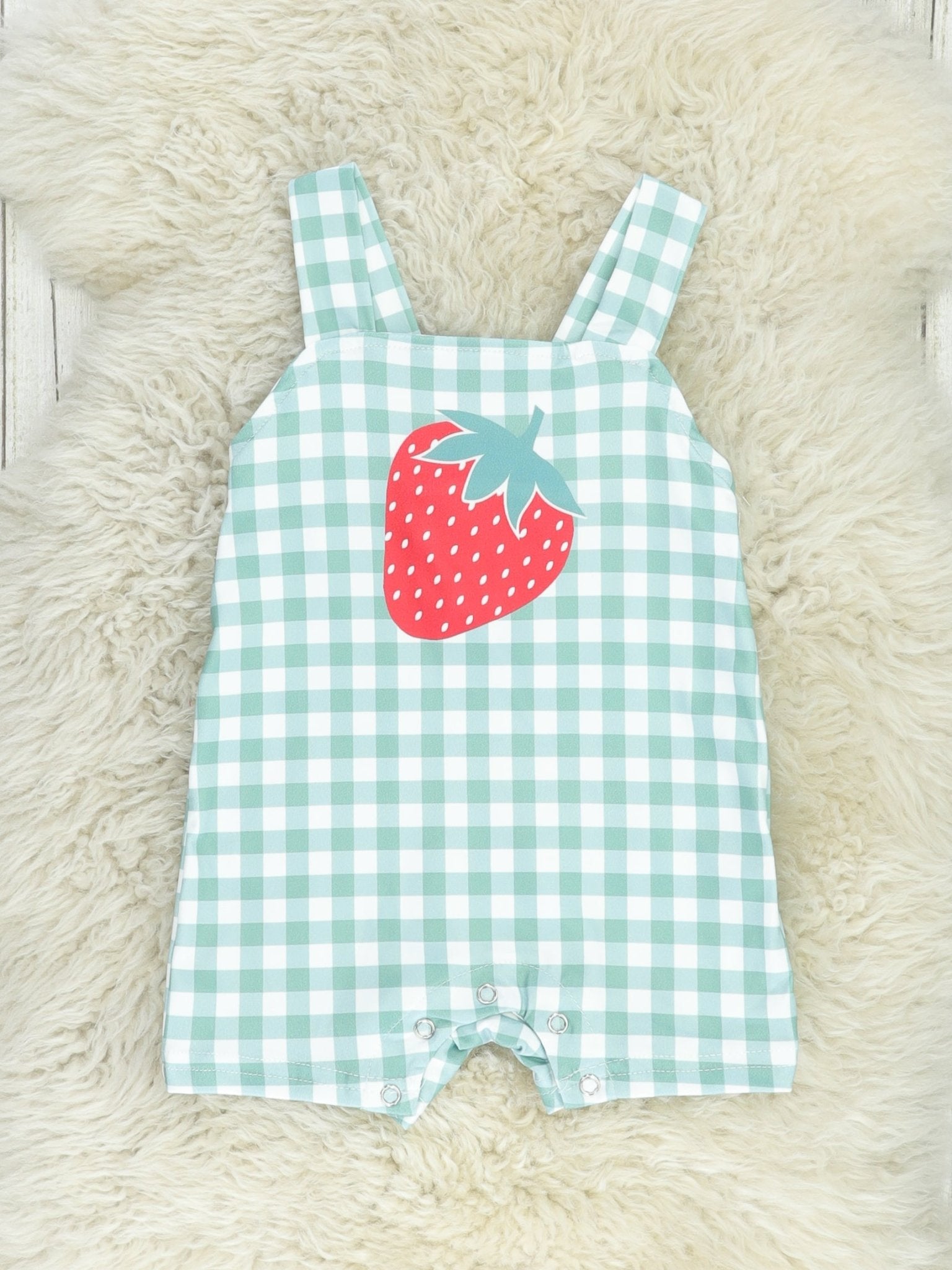 Gingham Strawberry Johnny - Marie Nicole Clothing