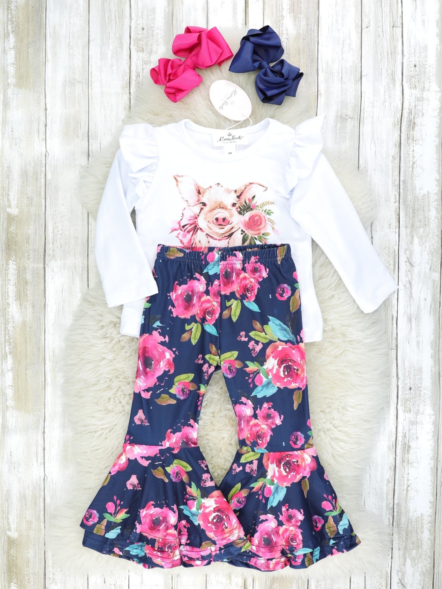 Piggy Bell Bottom Outfit - Marie Nicole Clothing