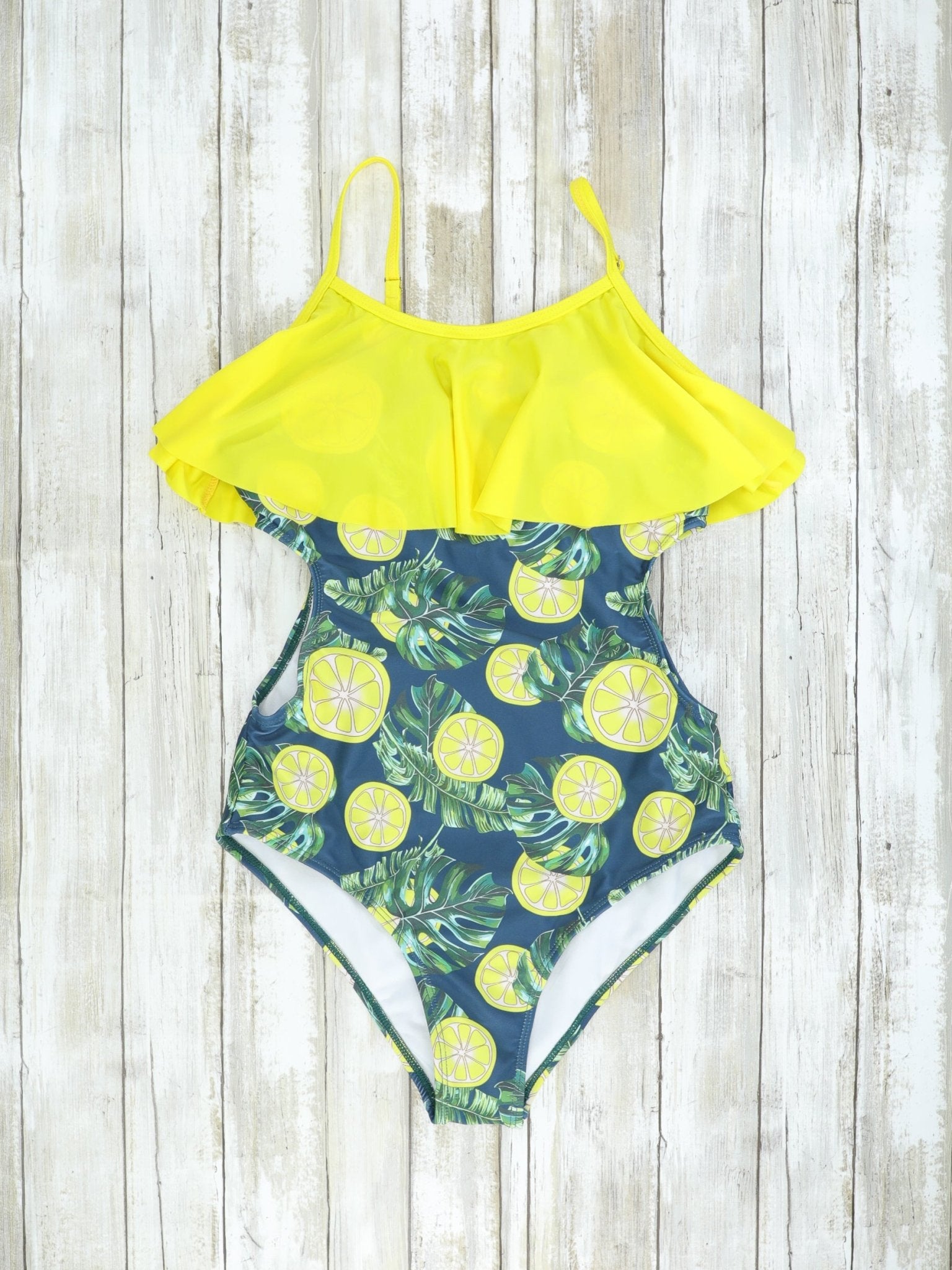 Family Dark Green Lemon Swimsuit - Marie Nicole Clothing