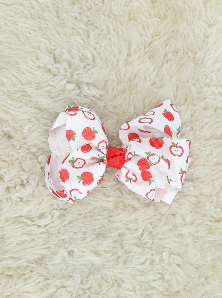 Red Apple Bow - Marie Nicole Clothing