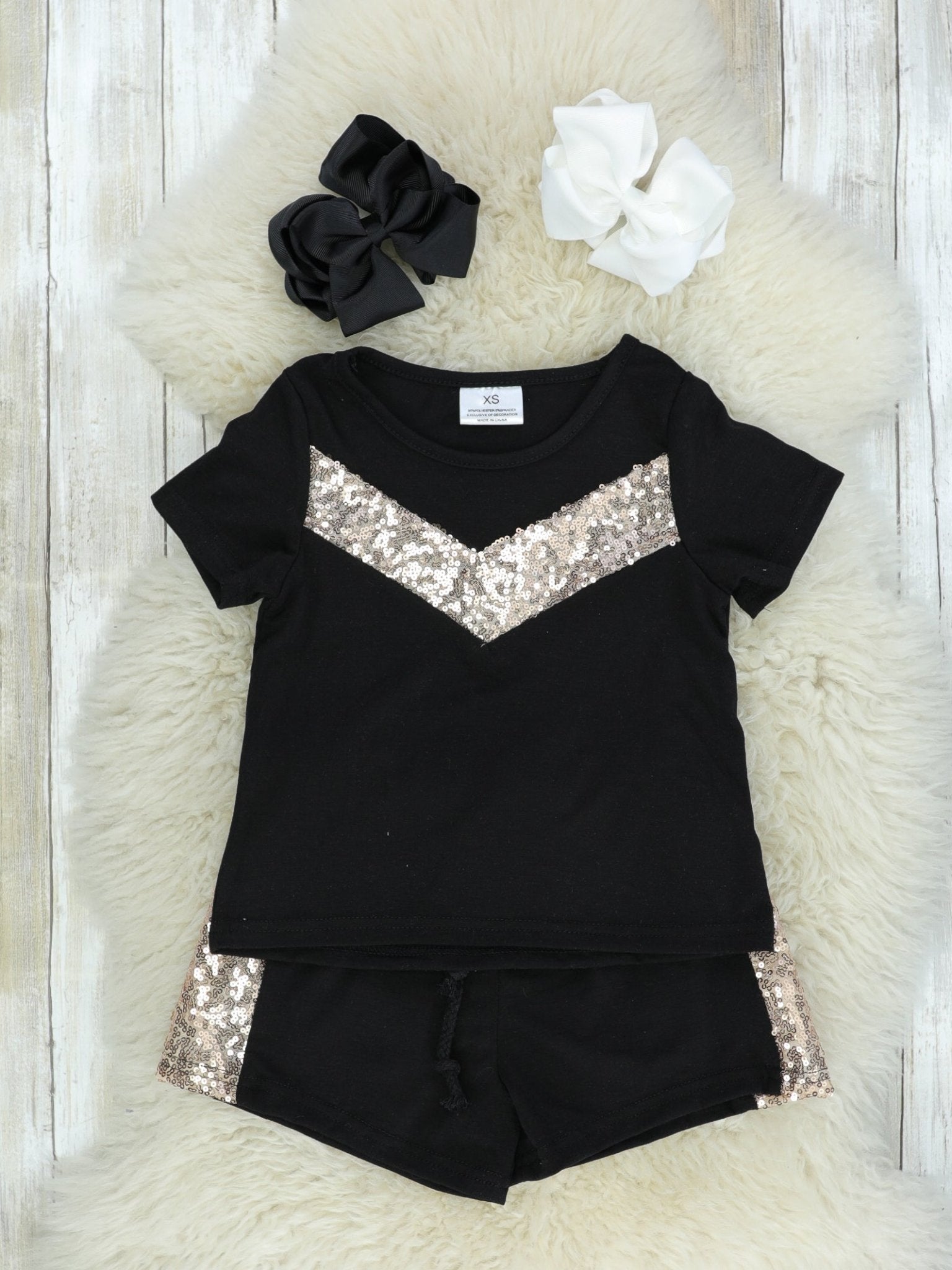 Mom & Me Gold Sequin Loungewear Set - Marie Nicole Clothing