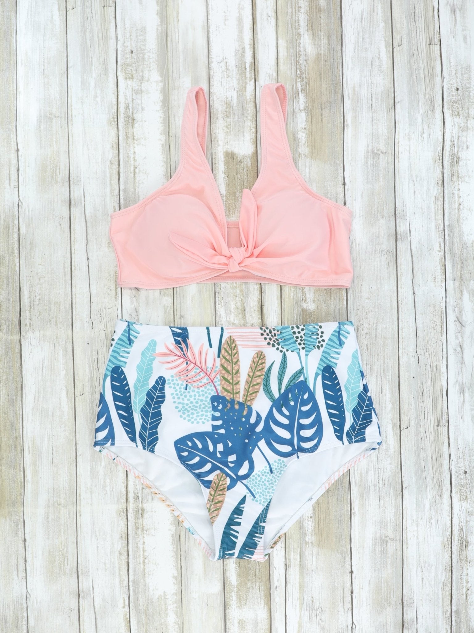 Mom & Me Pink & Blue Tropical Swimsuit - Marie Nicole Clothing