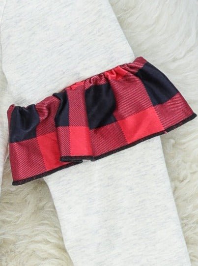 Buffalo Plaid Camper Ruffle Outfit - Marie Nicole Clothing