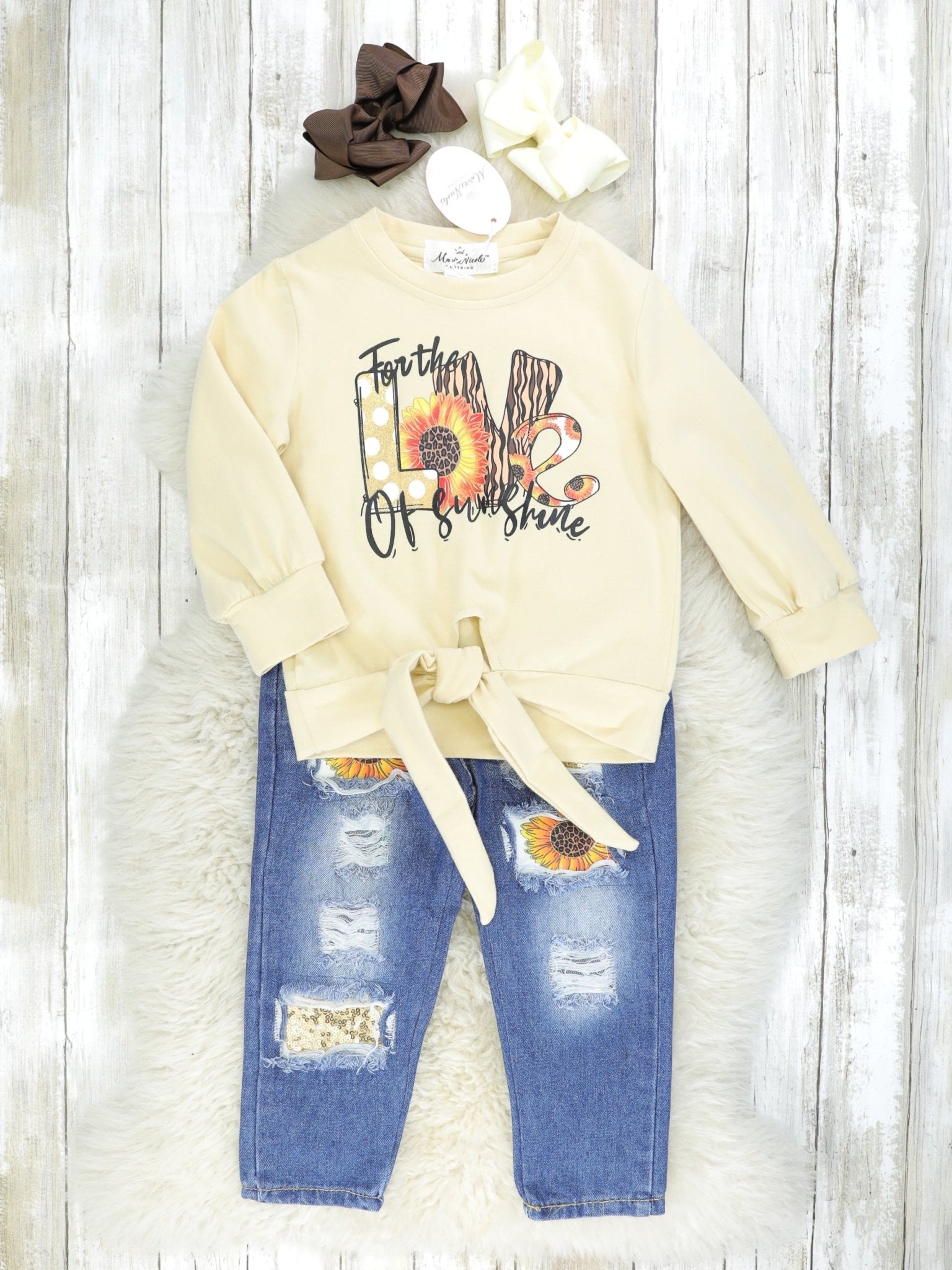 Sunflowers Denim Outfit - Marie Nicole Clothing