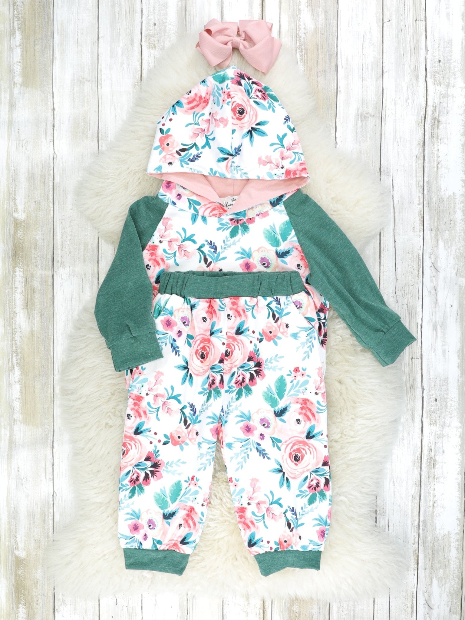 Rose Hoodie & Joggers Outfit - Marie Nicole Clothing