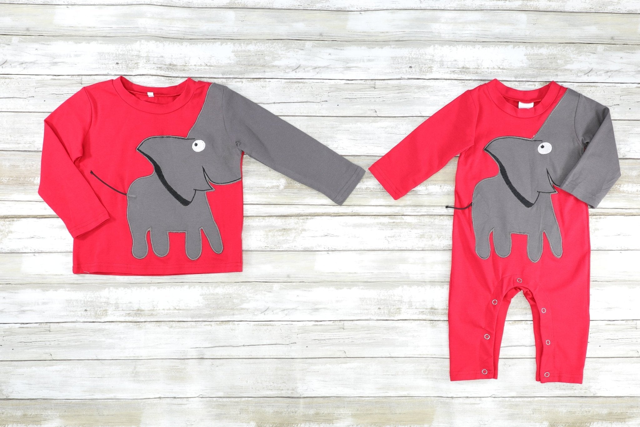 Red Elephant Shirt - Marie Nicole Clothing