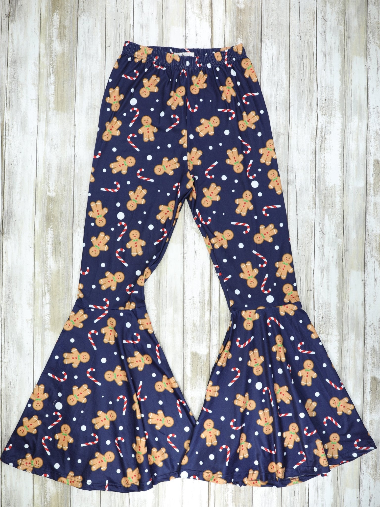 Mom & Me Gingerbread Candy Cane Bell Bottoms - Marie Nicole Clothing