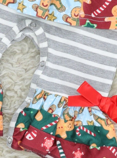 Christmas Confetti Ruffle Romper - Marie Nicole Clothing